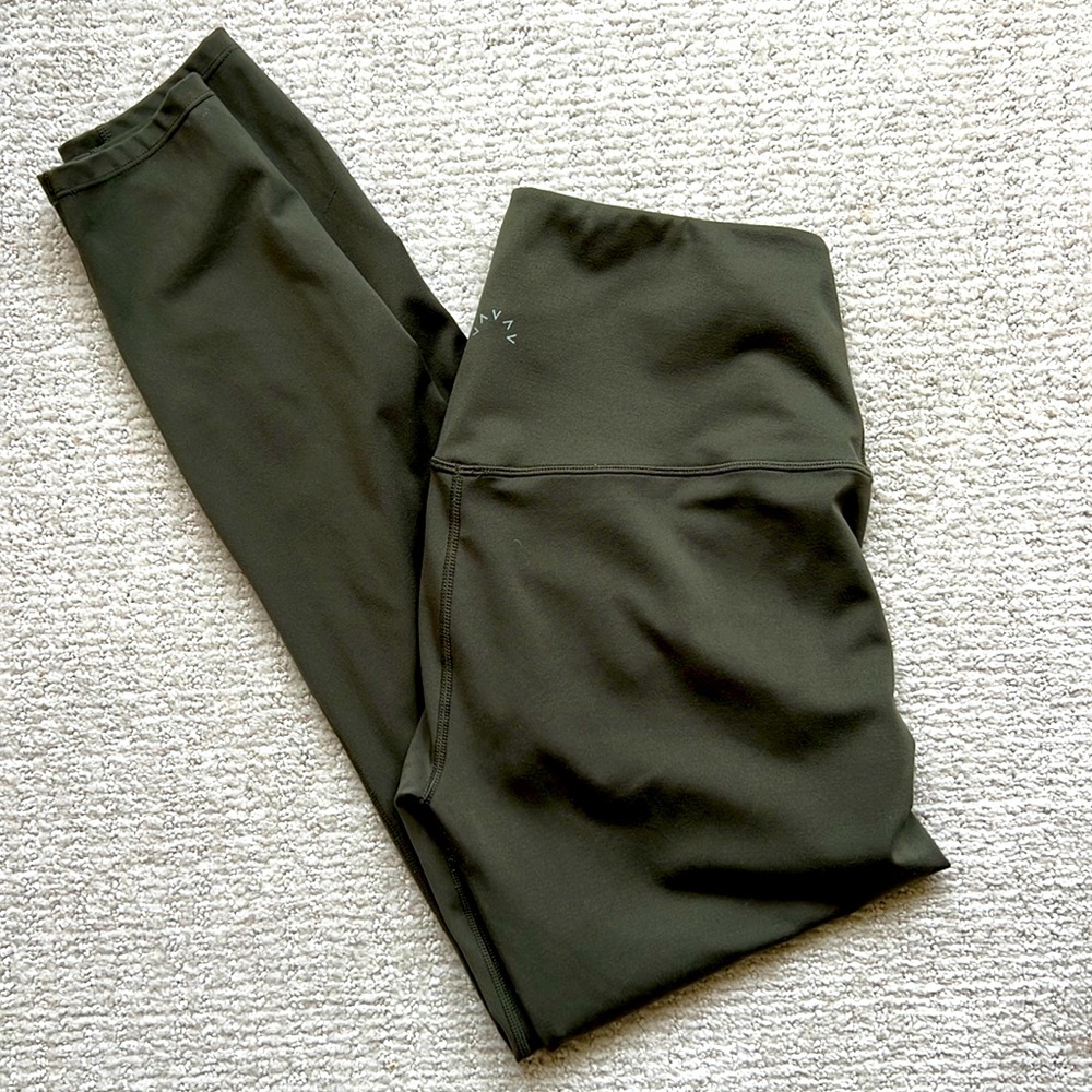 Varley always high rise leggings olive green